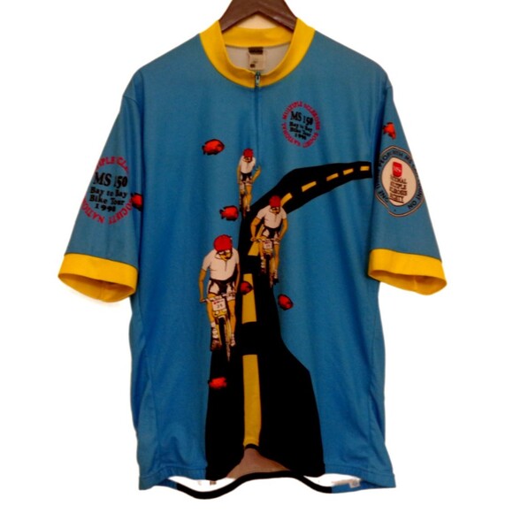 Bike Cycling Jersey National MS Multiple Sclerosis Society X Large Mens 1998 - Picture 1 of 7